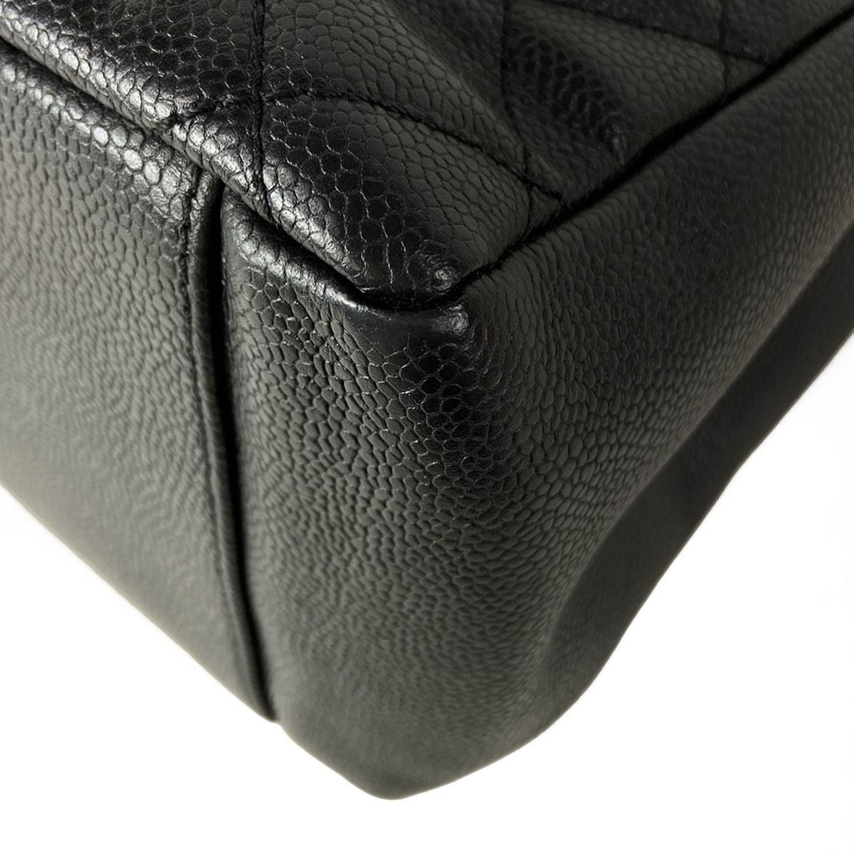 Chanel Tote Bag Grand Shopping GST Chain Black Jumbo CC Logo — view 8