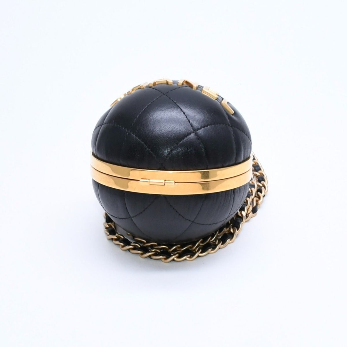 Chanel Sphere Audi Herbag Lambskin Black Gold Handbag — view 8