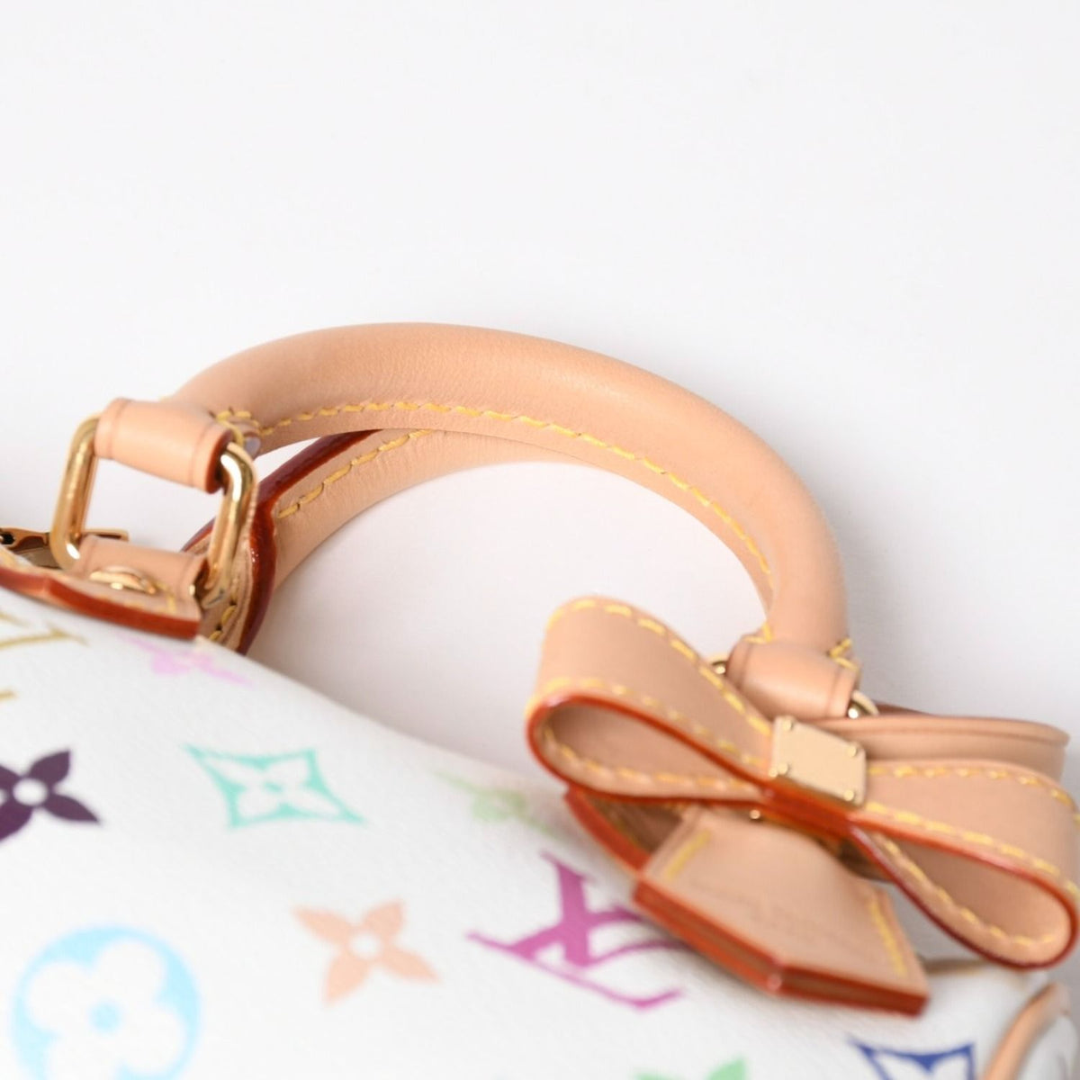Louis Vuitton Nano Speedy Handbag Monogram Multicolor White Takashi Murakami — view 8