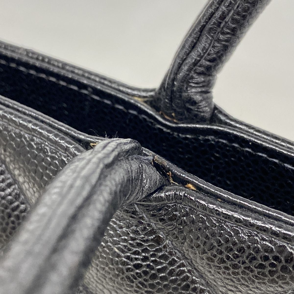 Chanel Tote Bag Reissue Caviar Leather Black Silver — view 8