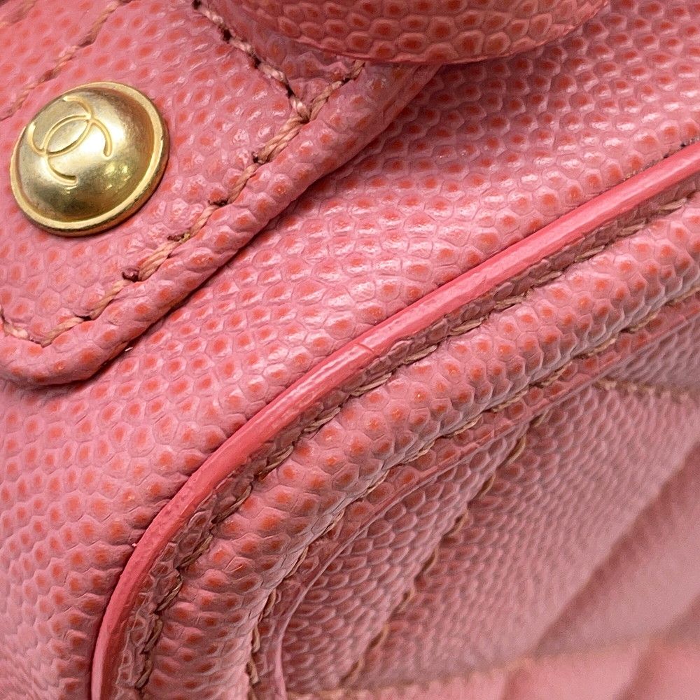 Chanel Chain Shoulder Bag CC Filigree Vanity Caviar Leather — view 8