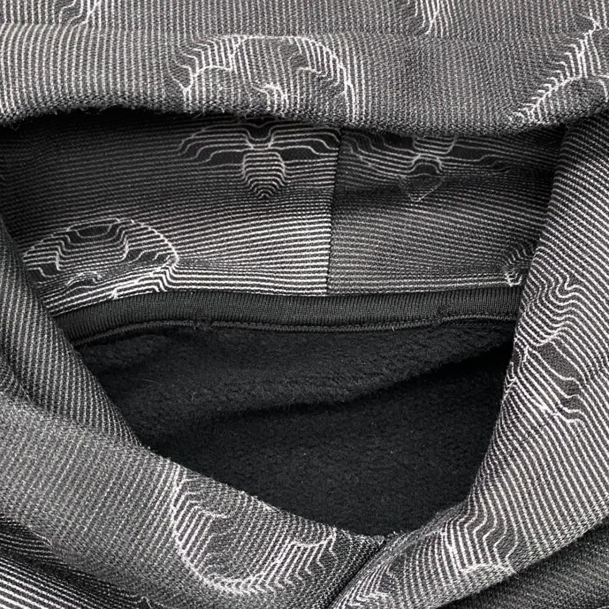 Louis Vuitton Hoodie 3D Monogram Pullover Cotton Logo Gray Black XS — view 8