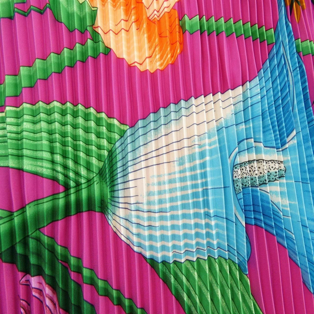 Hermes Bouquet Final Carre Geant Pleated Shawl Scarf — view 4