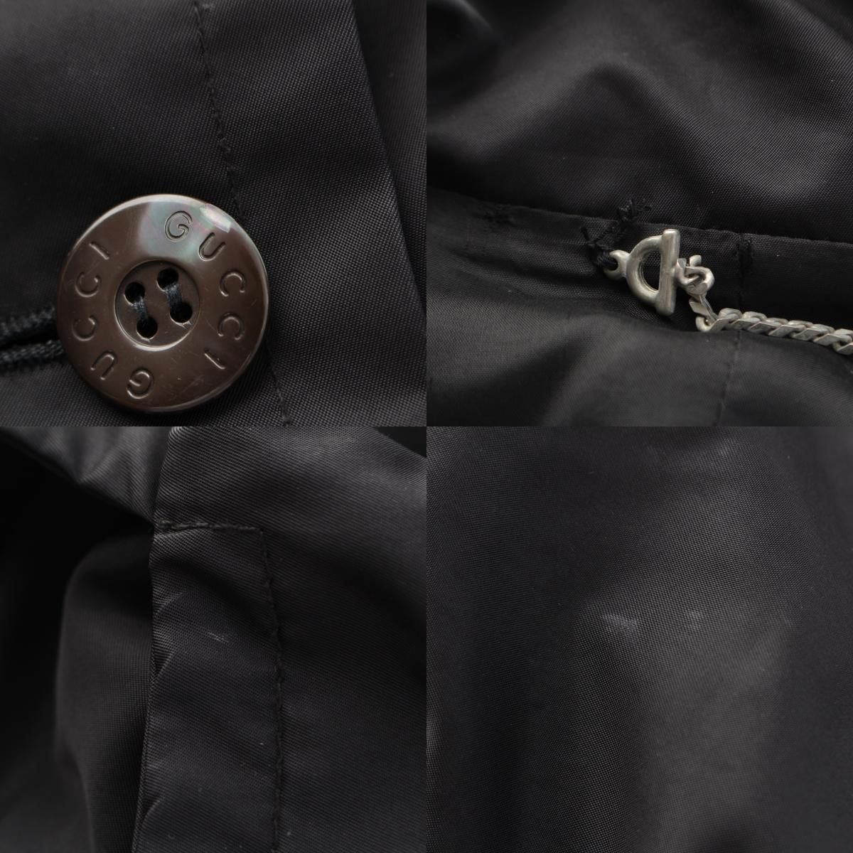 Gucci Tom Ford Era Logo Button Trench Coat Spring Black 42 — view 8
