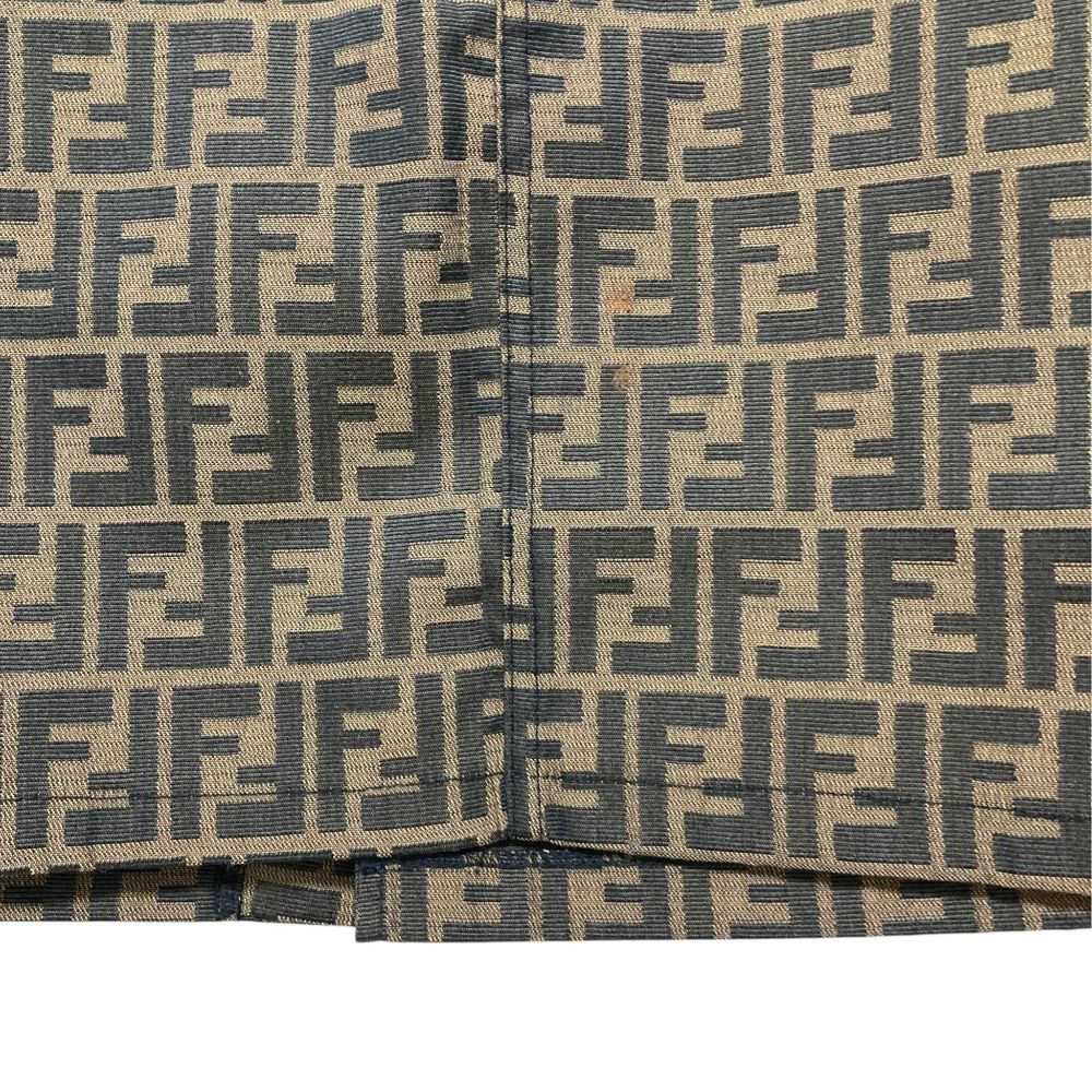 Fendi Zucca Pattern Canvas Fitted Mini Skirt Brown Spring Summer Fall Winter 42 — view 8