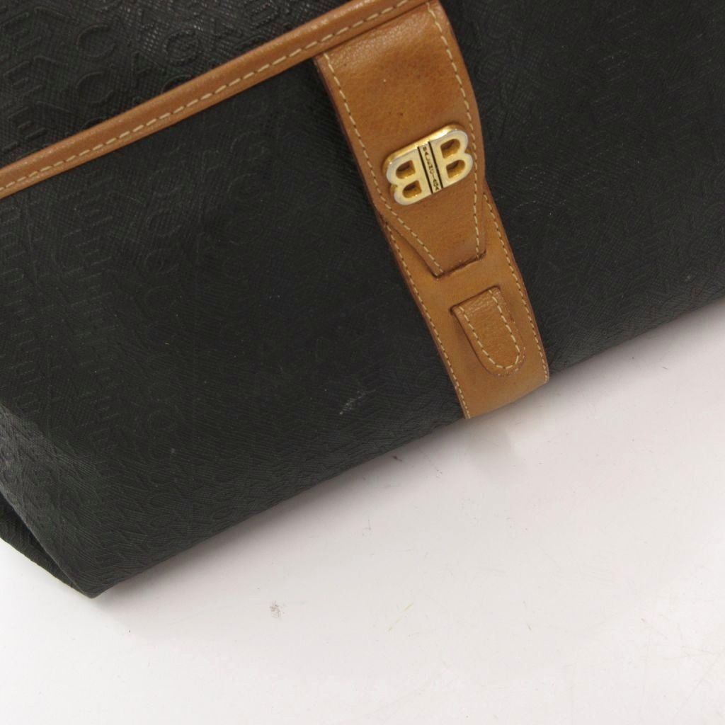 Balenciaga Mini Boston Bag Hand Travel All Over Print Leather BB Logo Black — view 8