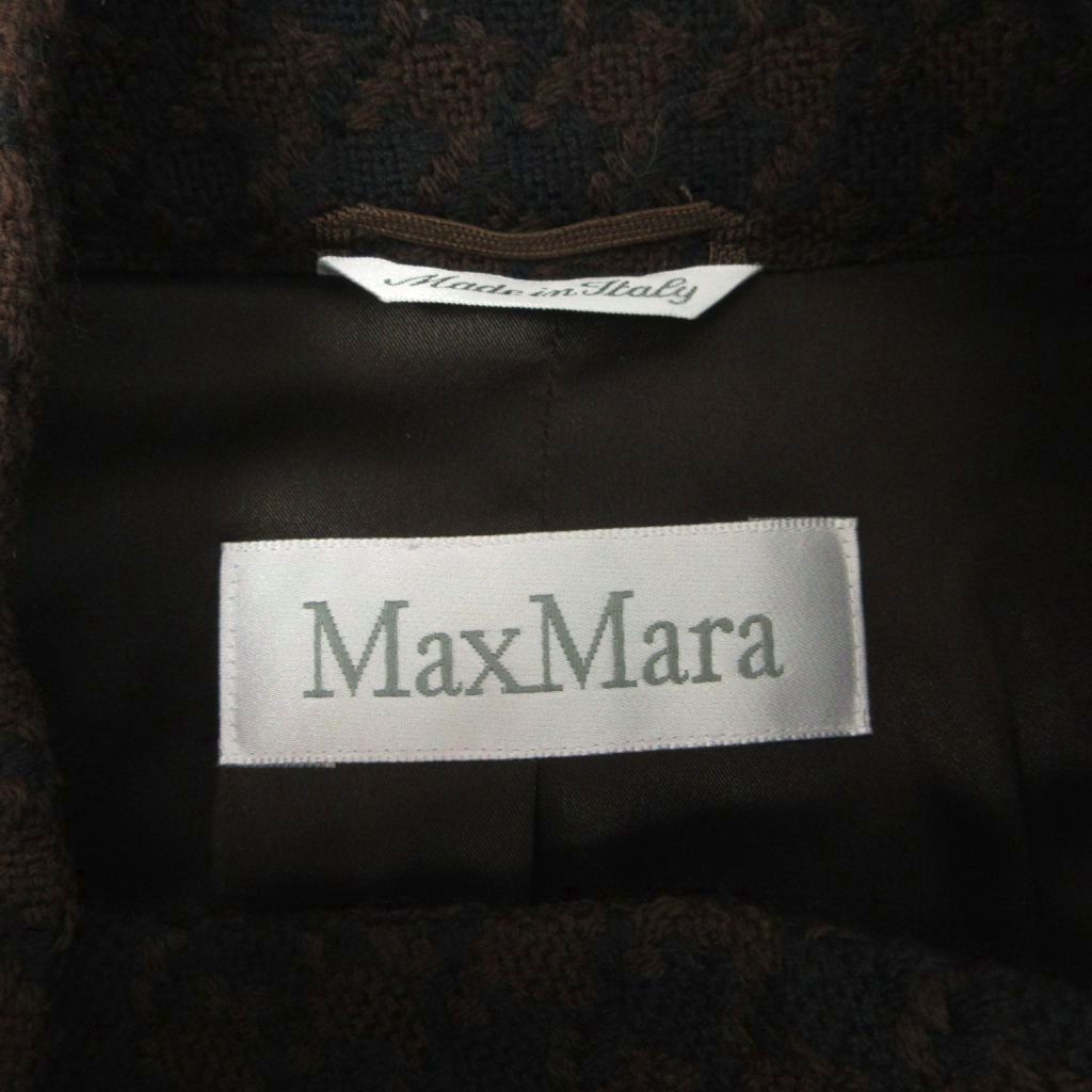 Max Mara Coat Short Length Double Three Quarter Sleeve Houndstooth — view 5