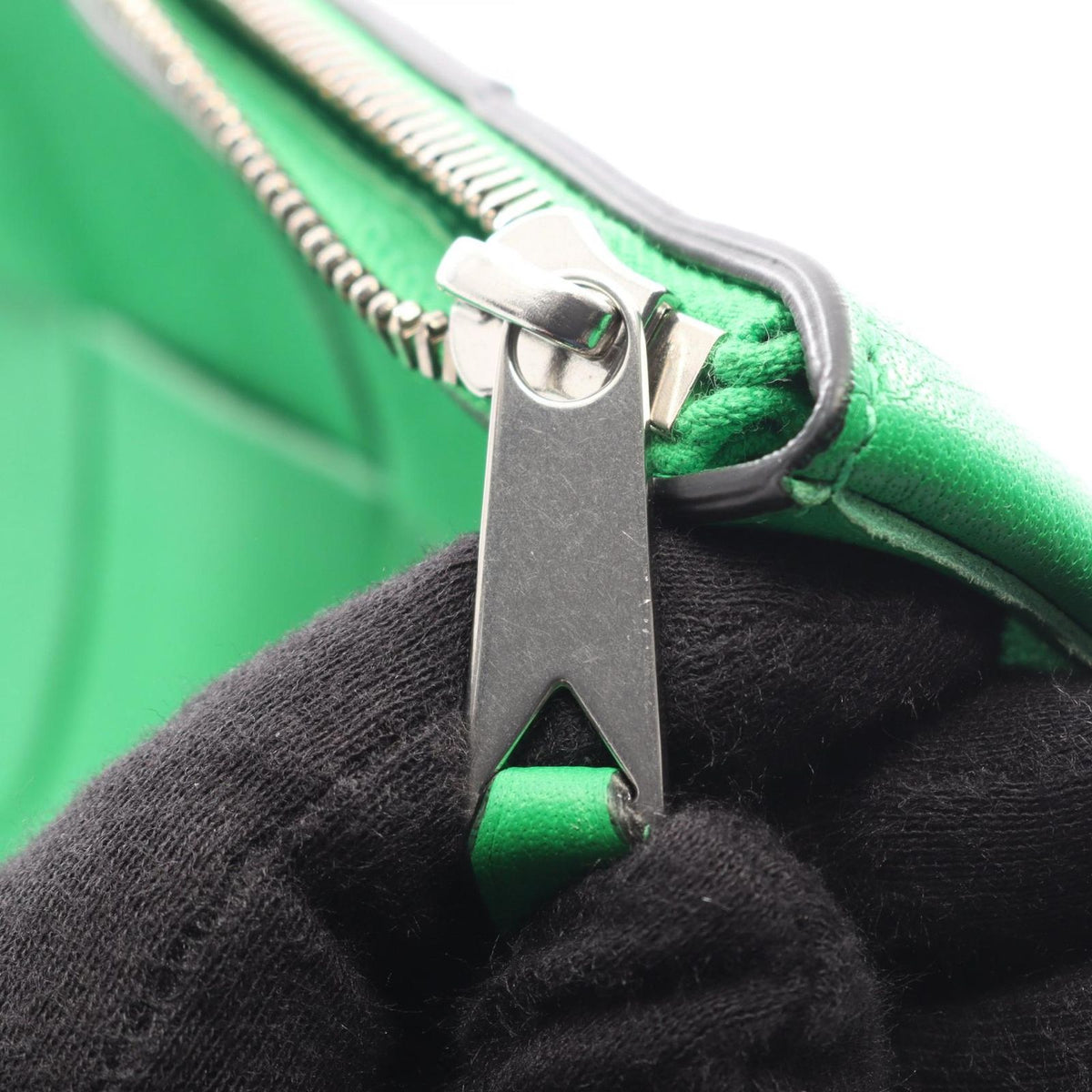Bottega Veneta Clutch Maxi Intrecciato Green Leather — view 8
