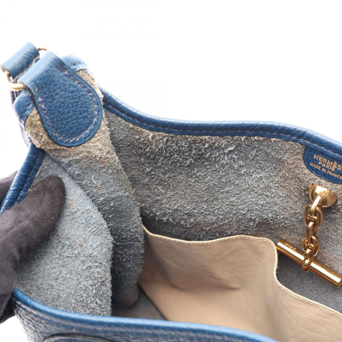 Hermes Shoulder Bag Vespa PM Navy — view 8