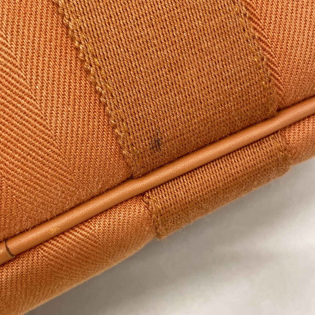 Hermes Tote Bag Valparaiso PM Toile Chevron Orange Silver — view 8