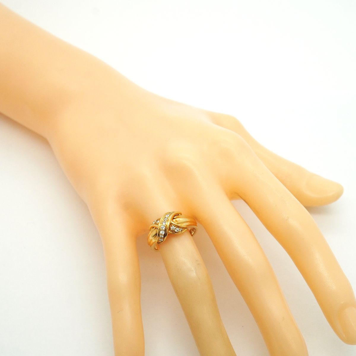 Tiffany & Co Ring Signature 18k Yellow Gold Diamond — view 7
