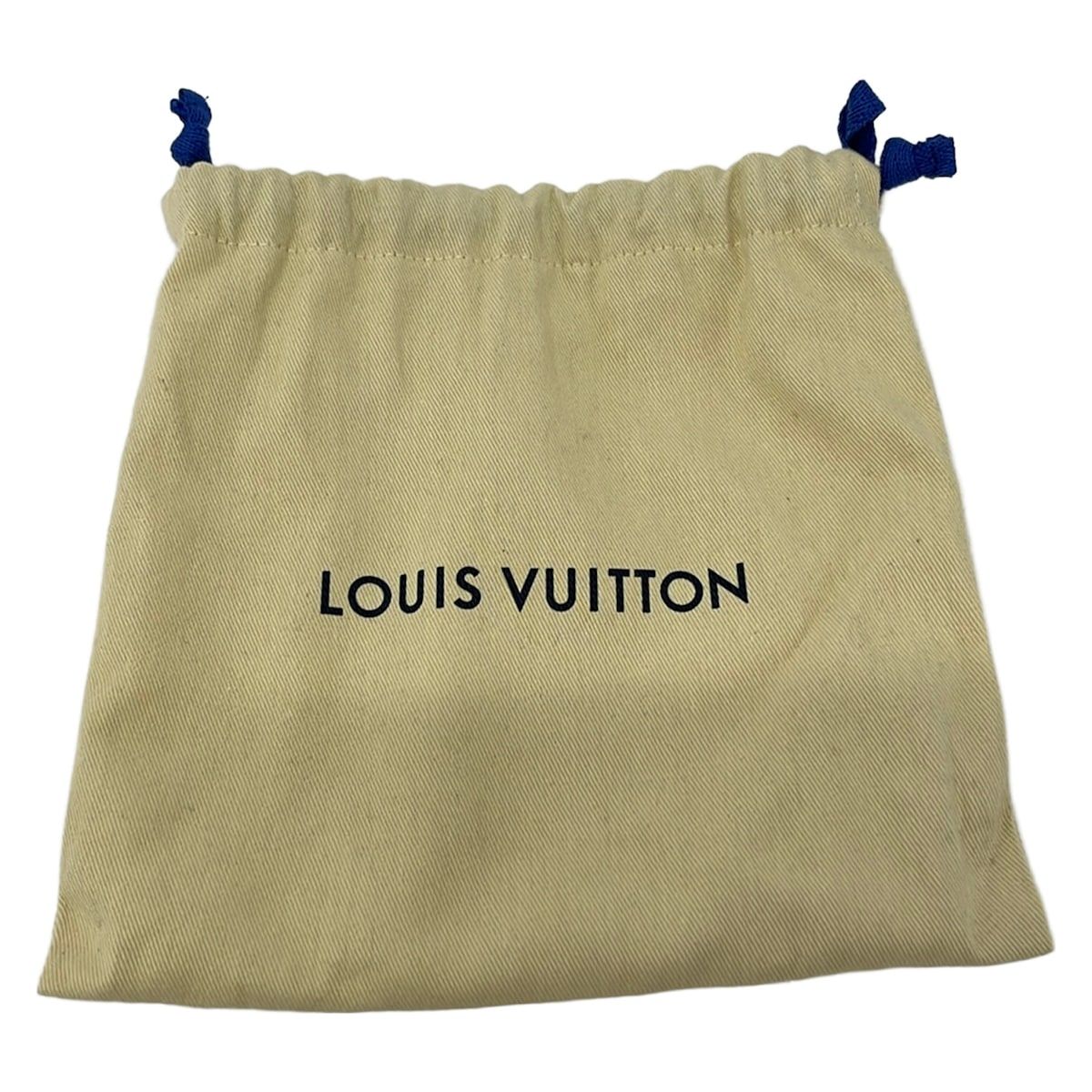 Louis Vuitton Shoulder Strap Navy Silver Leather — view 5