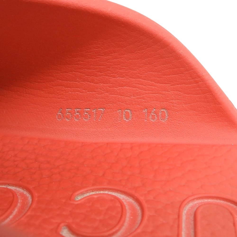 Gucci Cutout GG Rubber Slip-on Sandals Shoes Red 10 — view 6