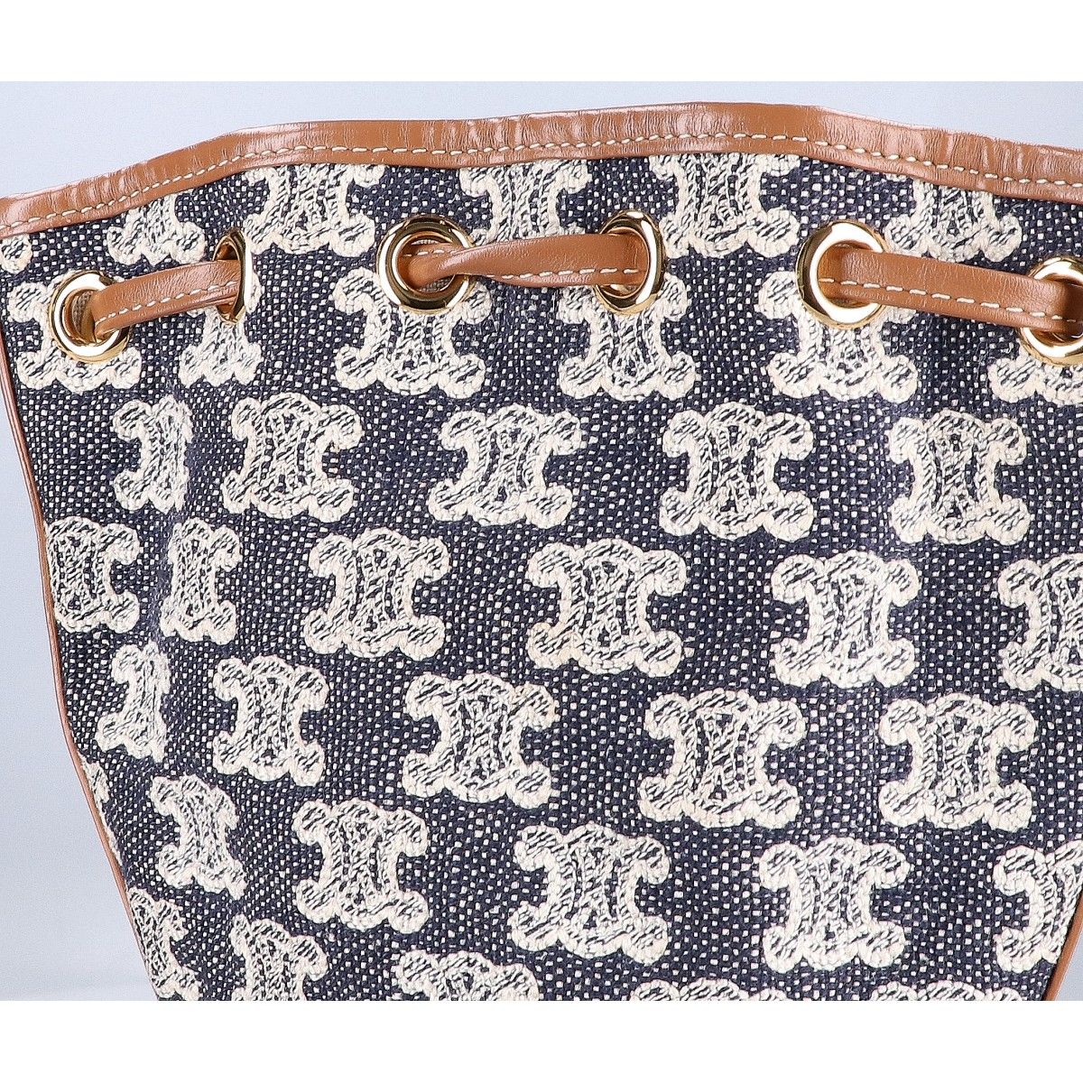 Celine Triomphe Embroidery Micro Drawstring — view 8