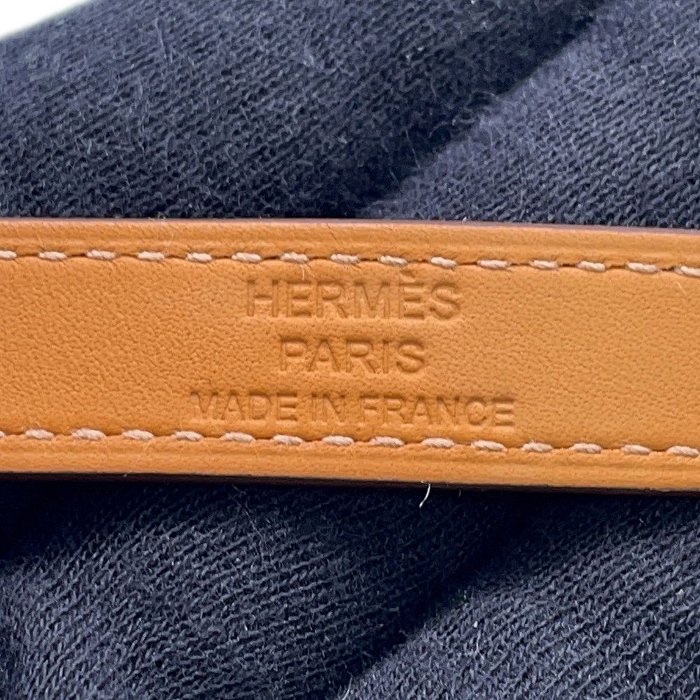 Hermes Bracelet Kelly Double Tour Dore Silver Chevre Chamkila T3 — view 8
