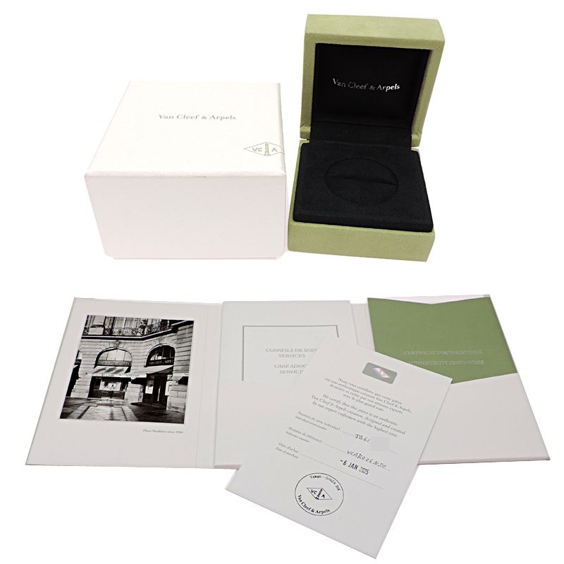 Van Cleef & Arpels Ring Vintage Alhambra Diamond 18k White Gold — view 8