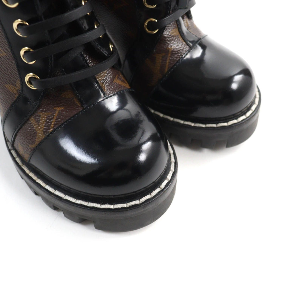 Louis Vuitton Star Trail Line Monogram Canvas Side Zip Lace-up Ankle Boots — view 8
