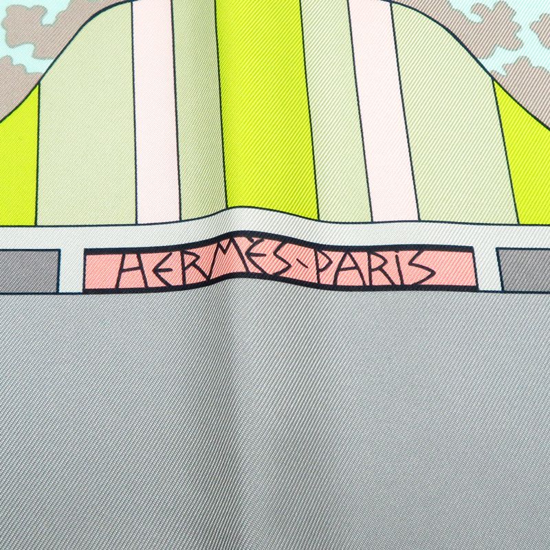 Hermes Scarf Carre 90 Les Secrets de Minos Gray — view 8