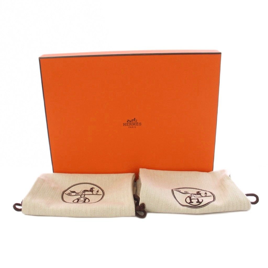 Hermes Oran Etoupe Sandals Leather Brown — view 8