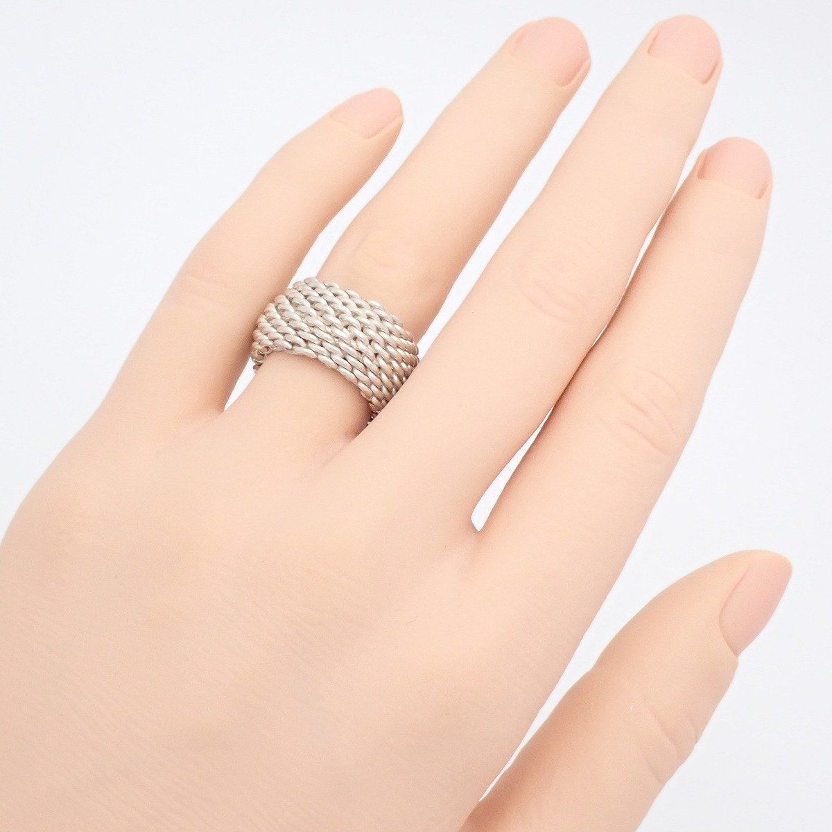 Tiffany & Co Somerset Mesh Ring 925 Sterling Silver — view 6