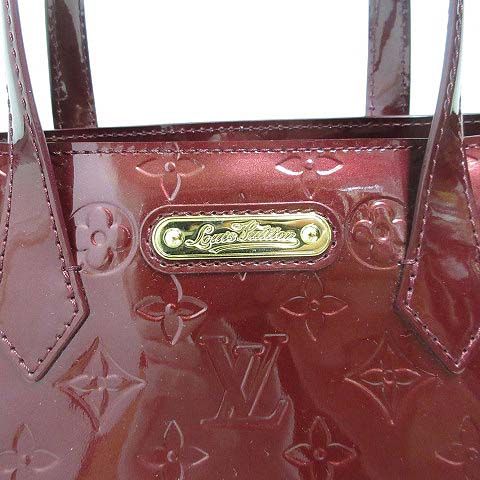 Louis Vuitton Monogram Vernis Wilshire PM Hand Bag Rouge Fauvist Patent Leather — view 8