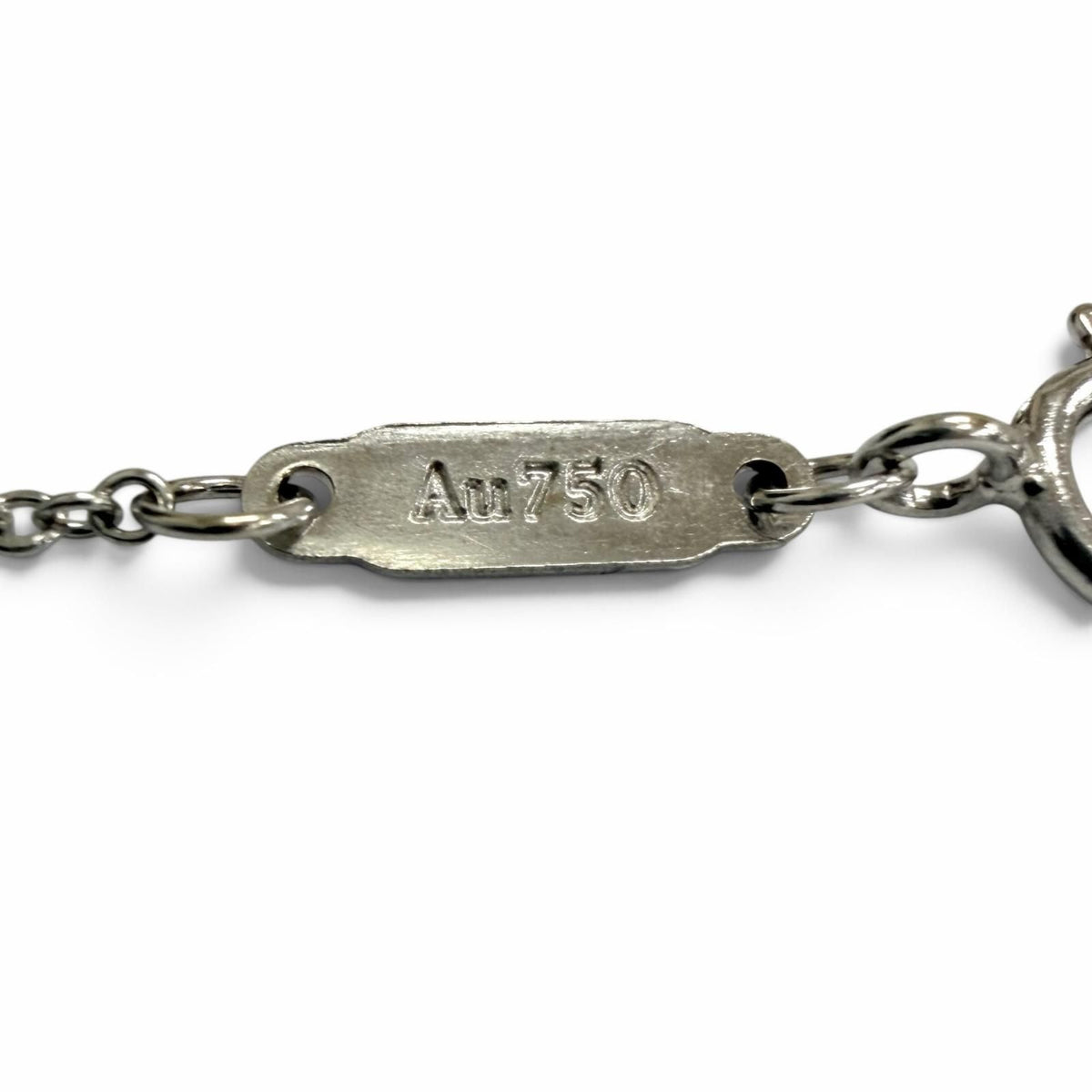 Tiffany & Co T Smile Small Chain Necklace White Gold — view 5