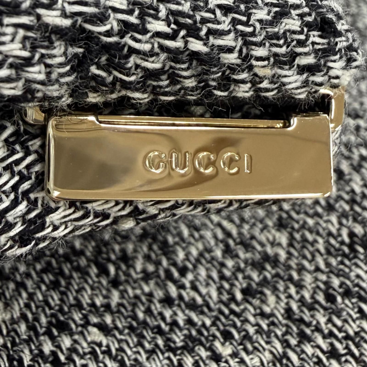 Gucci Side Slit Tweed Skirt Pencil Gray 40 — view 8