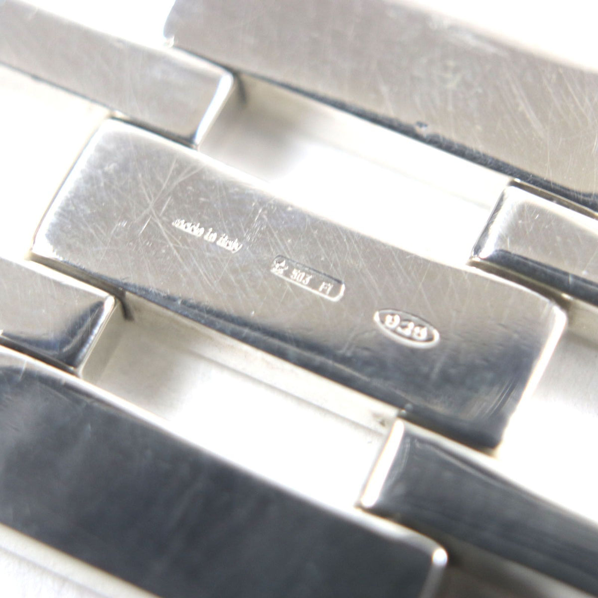 Gucci Vintage Heavy Gate Link Bracelet 925 Sterling Silver — view 5