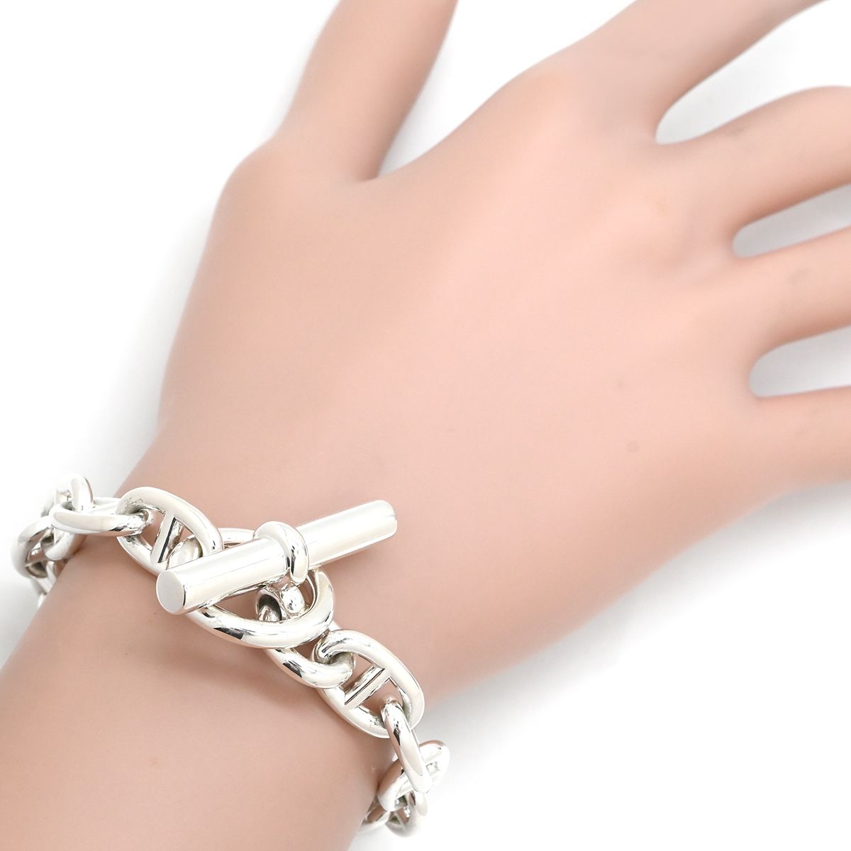 Hermes Bracelet Chaine D'ancre MM 925 Sterling Silver 16 Links — view 7