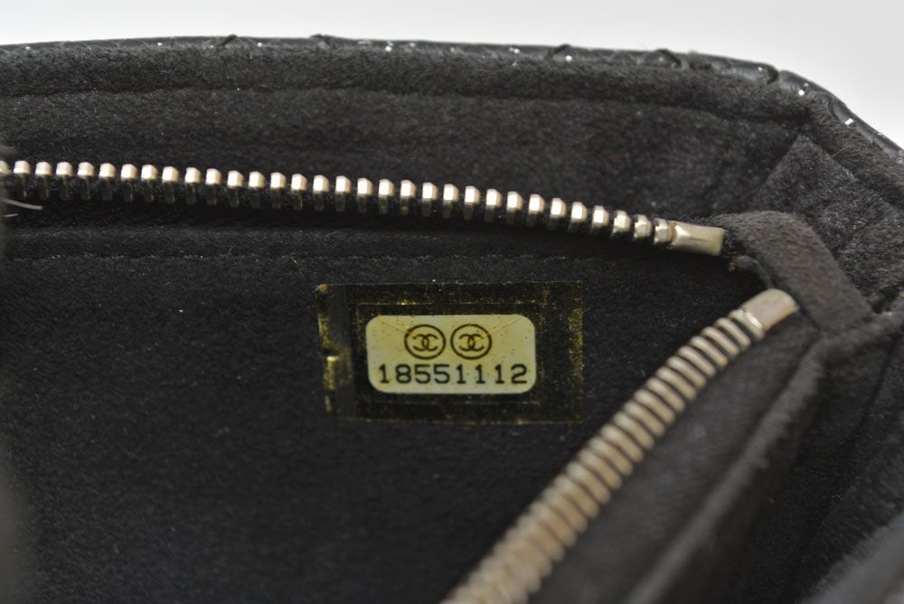 Chanel Pouch Card Case Coin Purse Leather Black — view 7