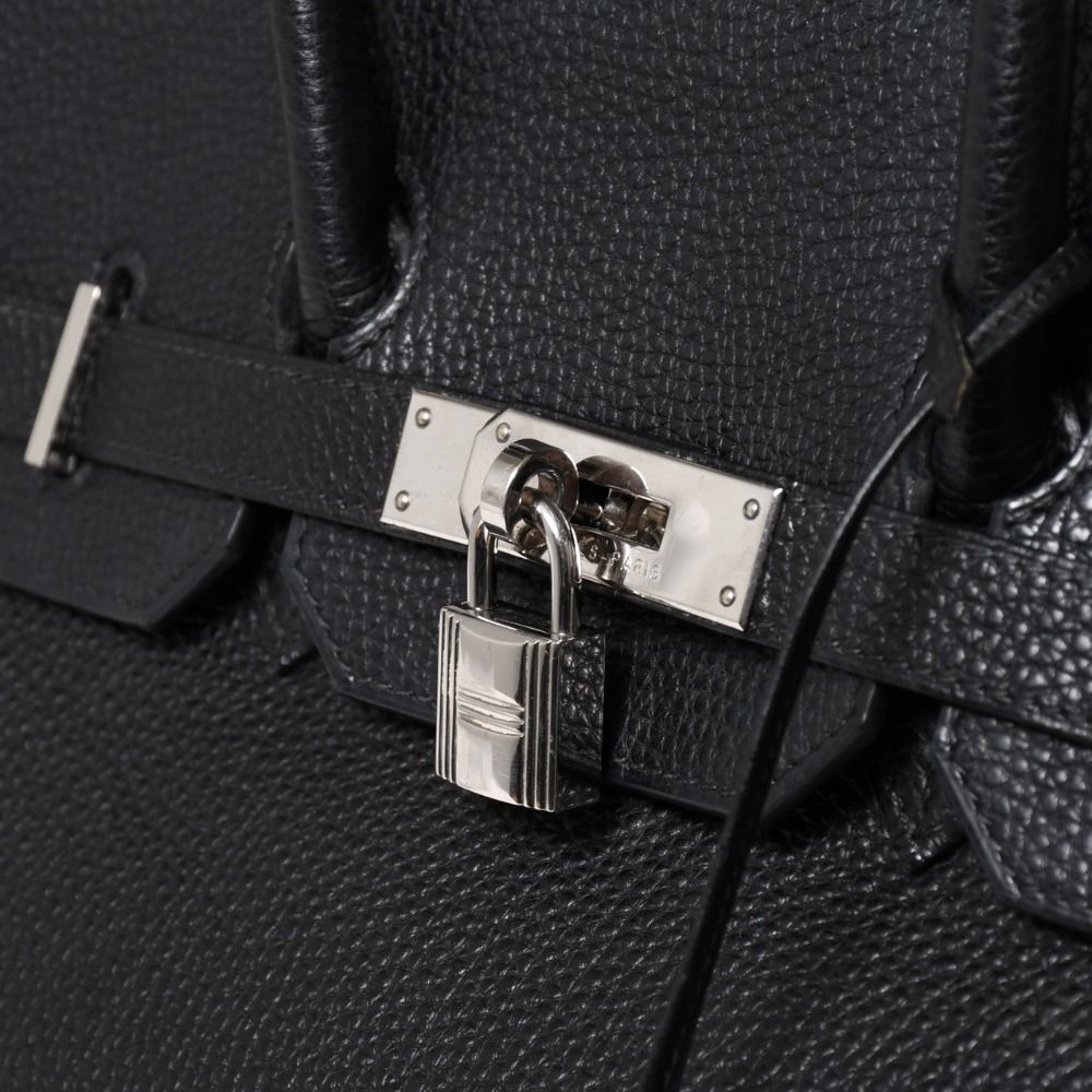 Hermes Birkin 35 Black Silver Togo Handbag — view 8