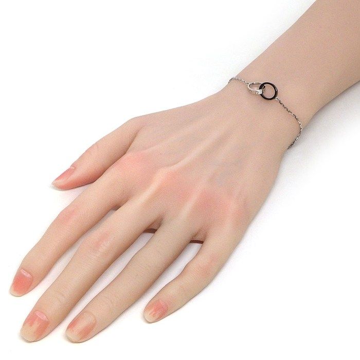 Cartier Bracelet Baby Love Double Circle 18k White Gold Black Ceramic — view 8