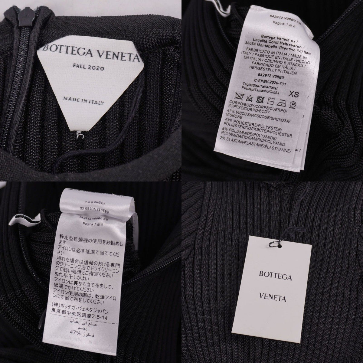 Bottega Veneta Daniele Roulis Era Jumpsuit Dress Knit Pleated Flare Sleeve Long — view 8
