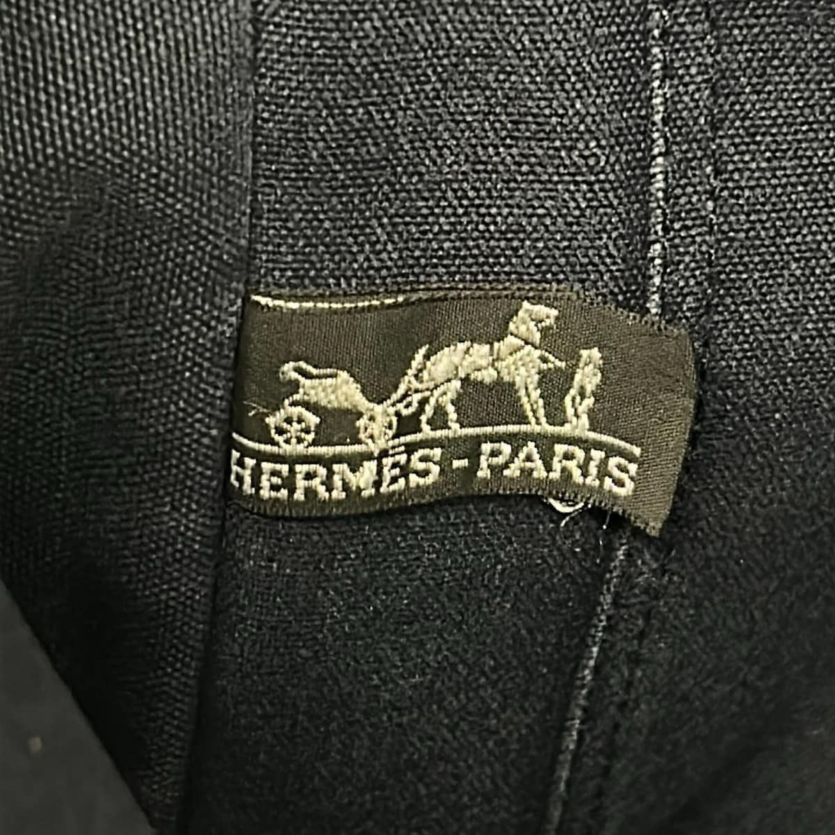 Hermes Tote Bag Fourre Tout MM Dark Navy Brown — view 8