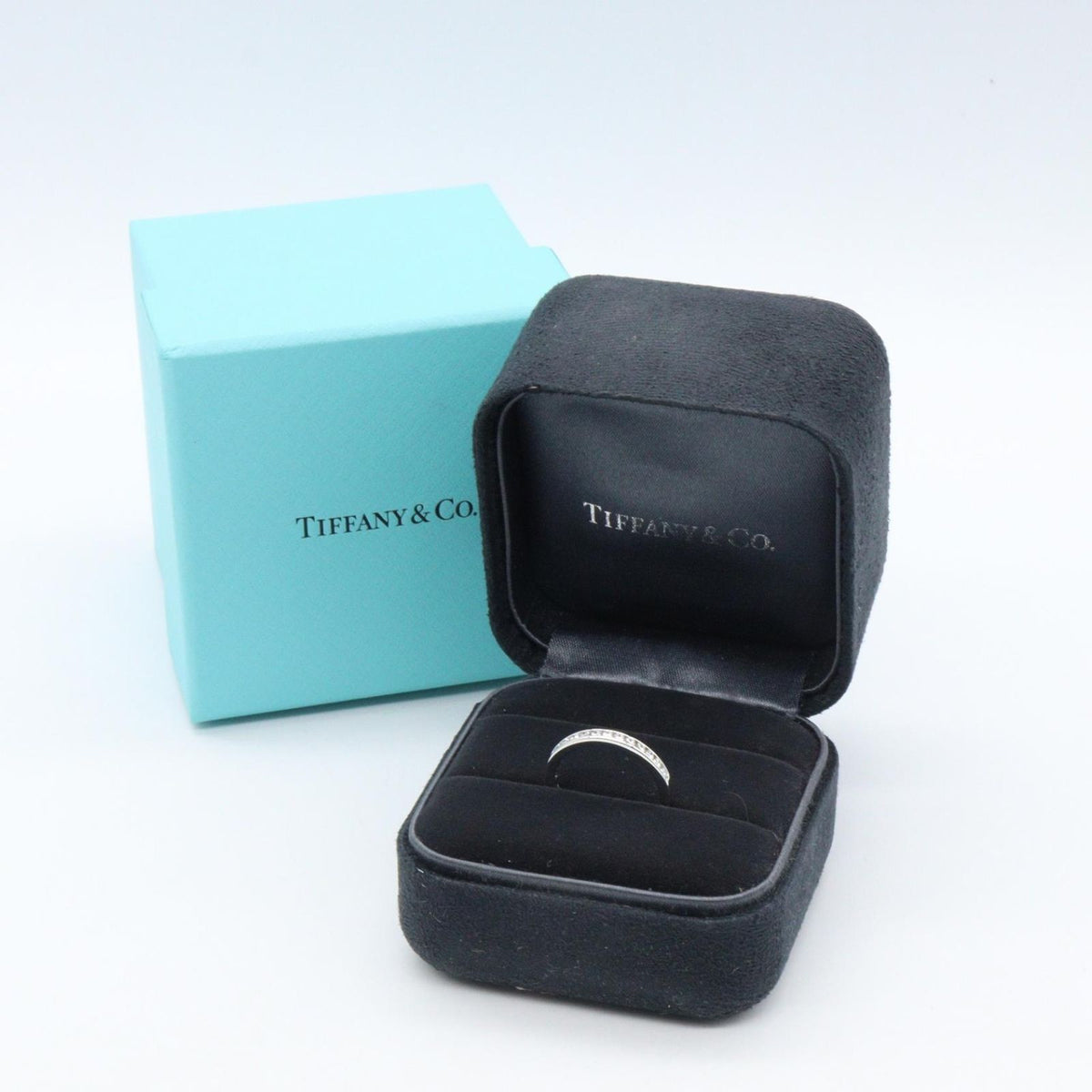 Tiffany & Co Ring Half Circle Channel Setting Platinum Diamond — view 8
