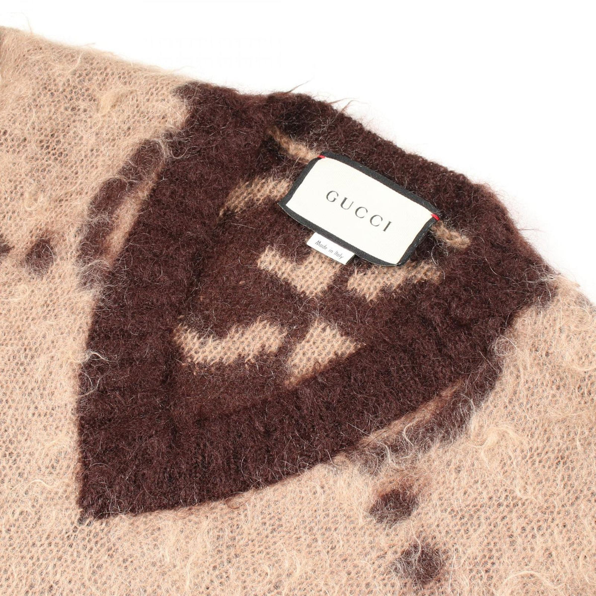 Gucci Knit GG Pattern V-neck Wool Sweater — view 7