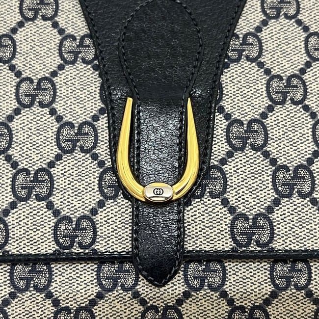Gucci Clutch Vintage GG Supreme Leather Navy — view 8
