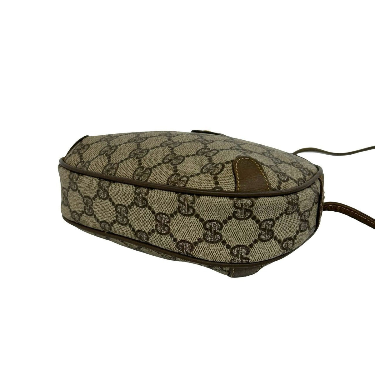 Gucci Vintage Sherry Line GG Logo Pattern Leather Shoulder Bag Pochette Brown — view 8