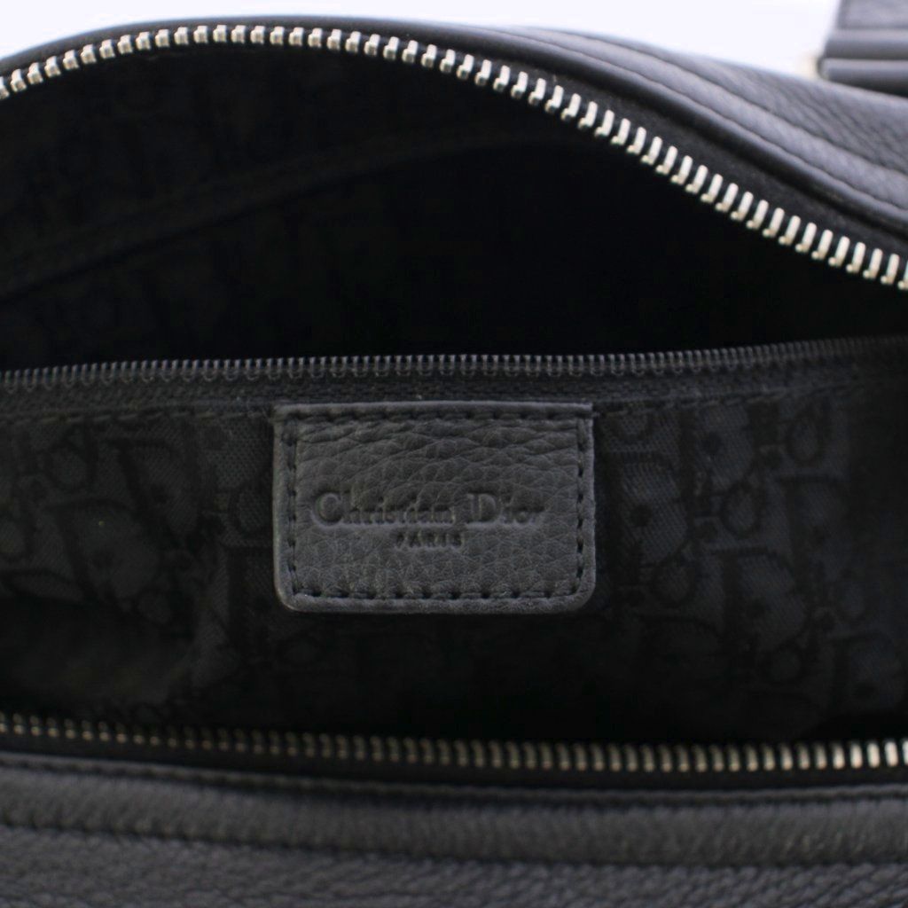 Dior John Galliano Era D-charm Bowler Mini Boston Bag Leather Black — view 8
