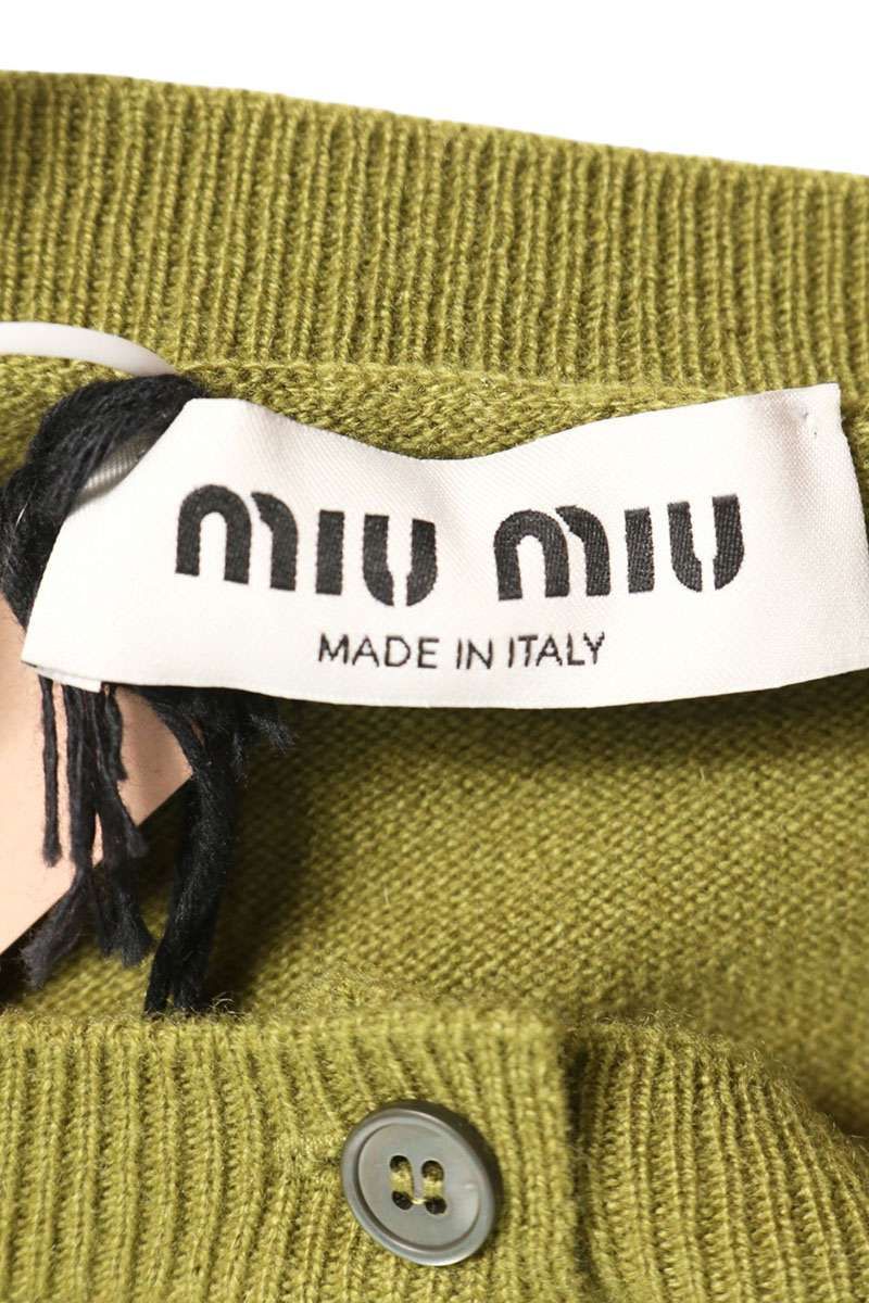 Miu Miu Argyle Cashmere Knit Cardigan 38 — view 3