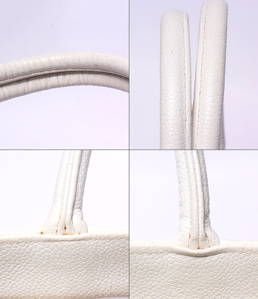 Chanel Tote Shoulder Bag Reissue Gold Caviar Leather — view 8