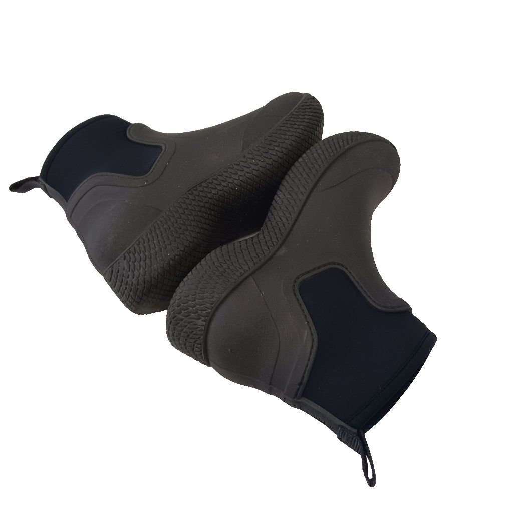 Celine Side Gore Rain Boots Shoes Short Black — view 8