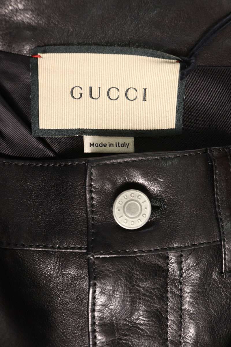 Gucci Leather Long Pants 38 — view 3