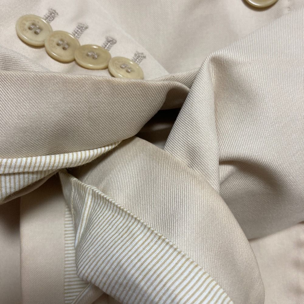 Loro Piana Cotton Stretch Tailored Jacket Blazer Light Beige Spring Summer 44 — view 8