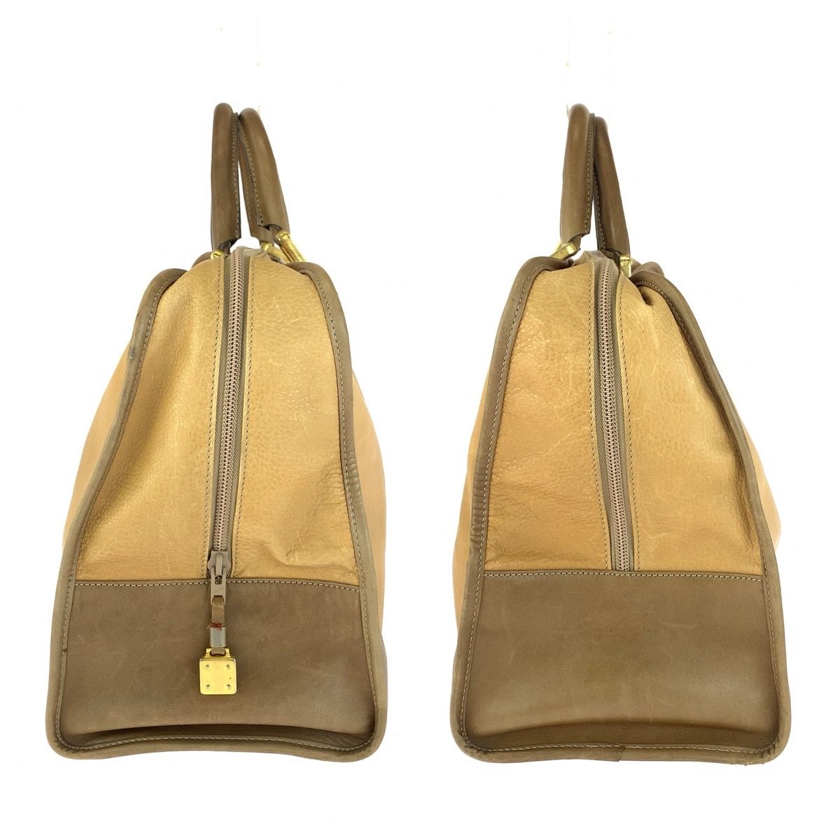 Loewe Anagram Amazona 40 Boston Bag Beige Leather — view 8