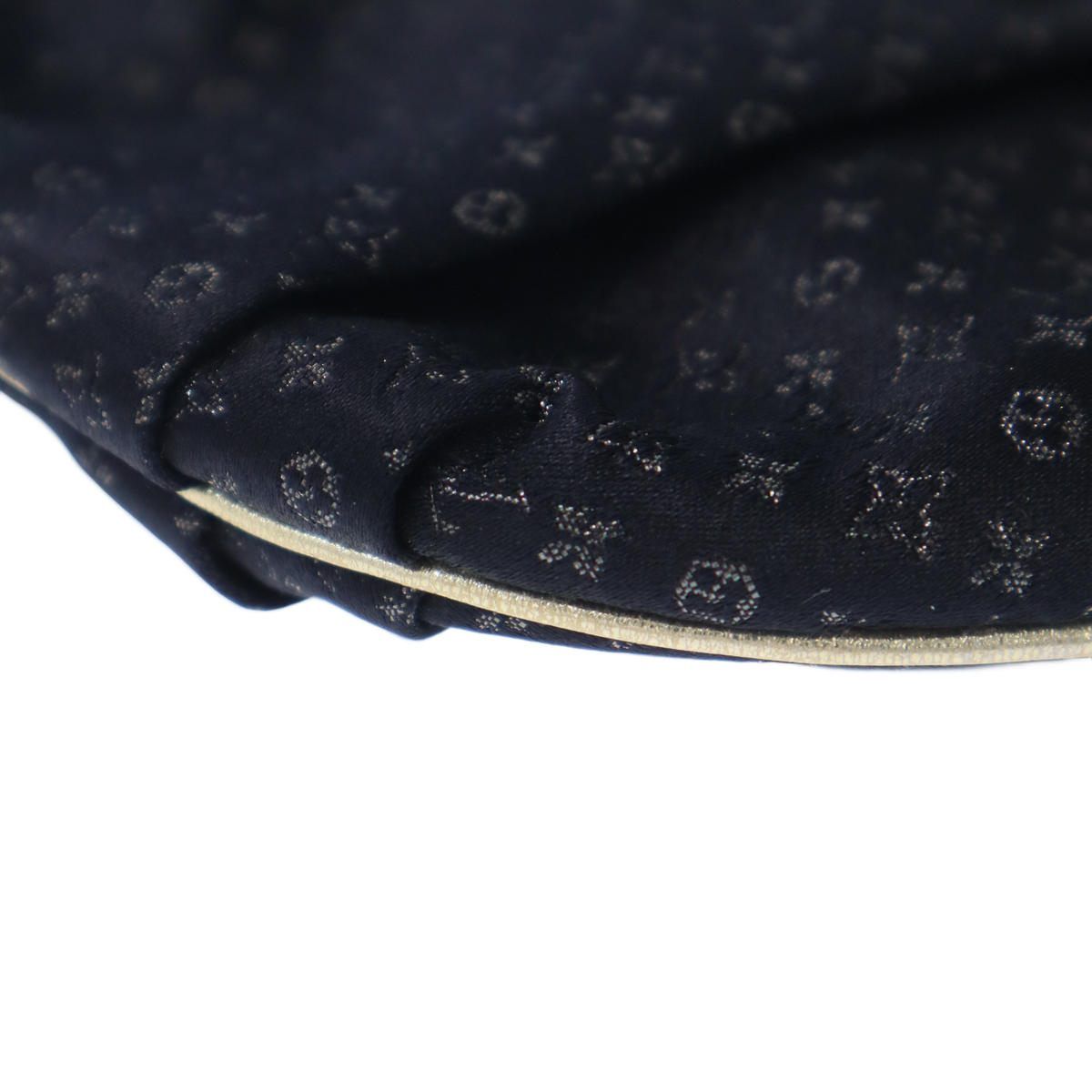 Louis Vuitton Monogram Satin Kiss Lock Chain Bag Black — view 8