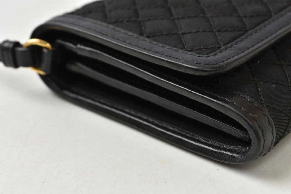 Prada Shoulder Bag Multi Wallet Bifold Black Leather — view 8