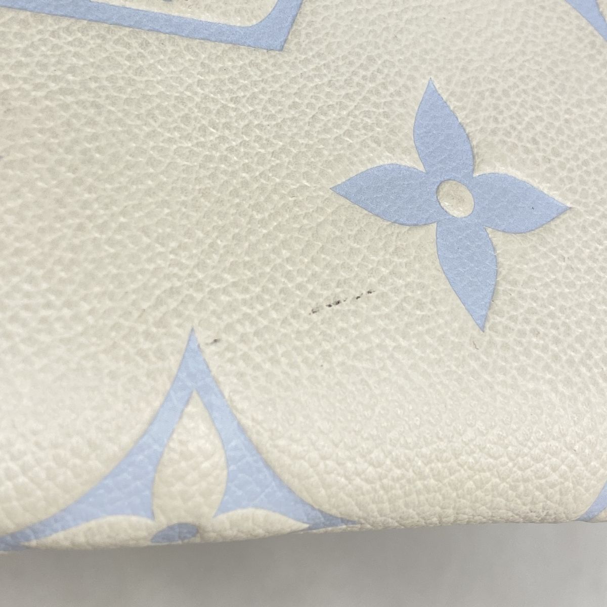 Louis Vuitton Wallet Monogram Empreinte Bicolor Zippy Latte White Candy Blue — view 8