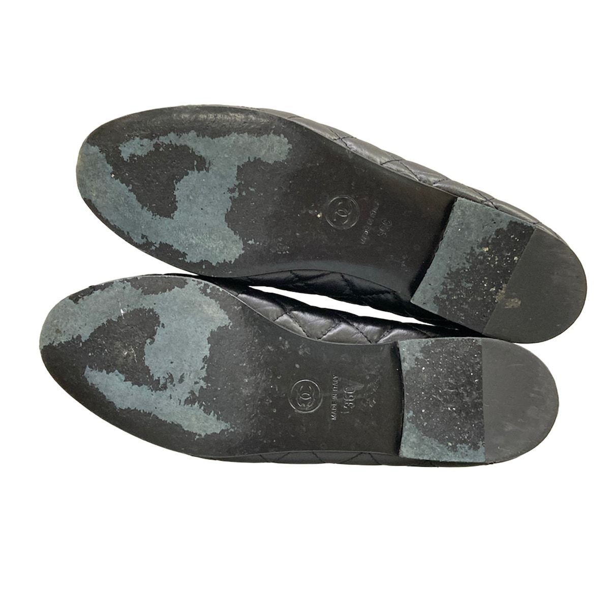 Chanel Pumps Black Quilted Ribbon CC Logo Lambskin Heels — view 8