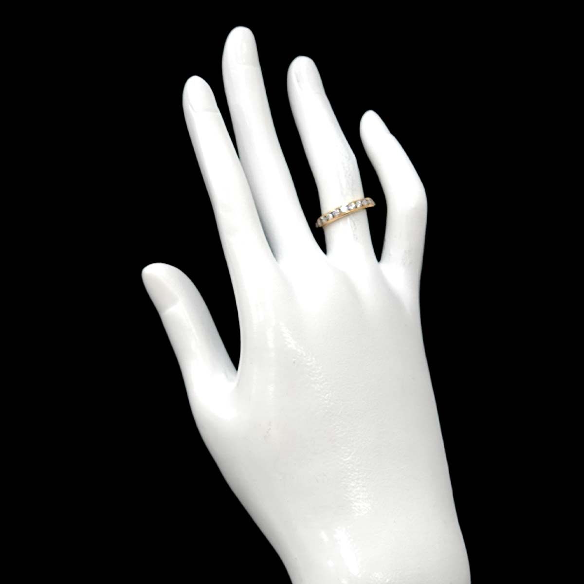 Tiffany & Co Channel Setting Ring Full Diamond 18k Yellow Gold 750 — view 8